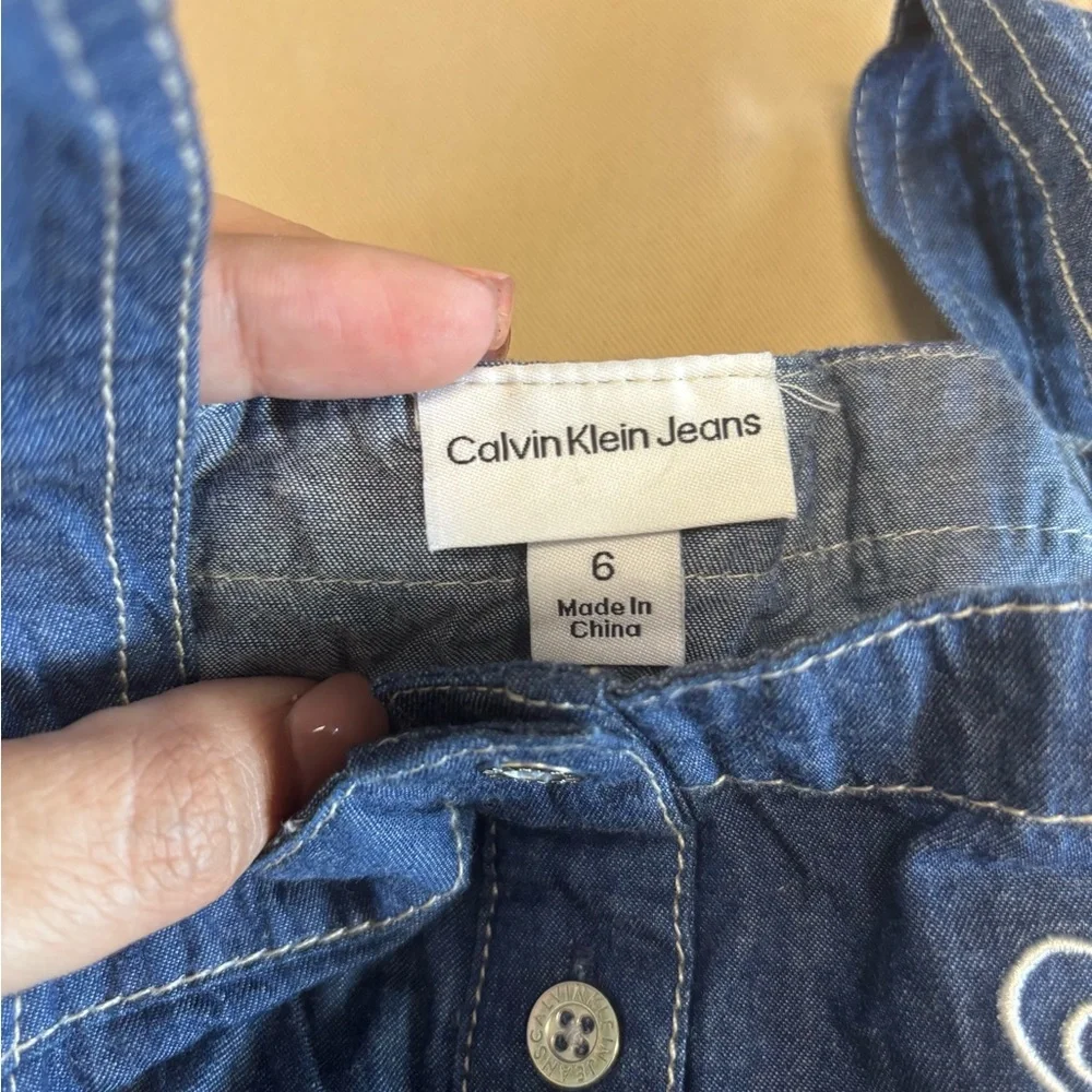 Calvin Klein Jeans Blue and White Heart Dress‎